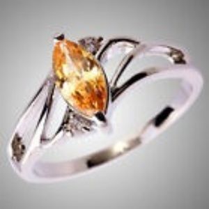 Jewelry - Marquise Cut Morganite & White Topaz Gemstone Ring Jewelry - Marquise Cut Morganite & White Topaz Gemstone Ring